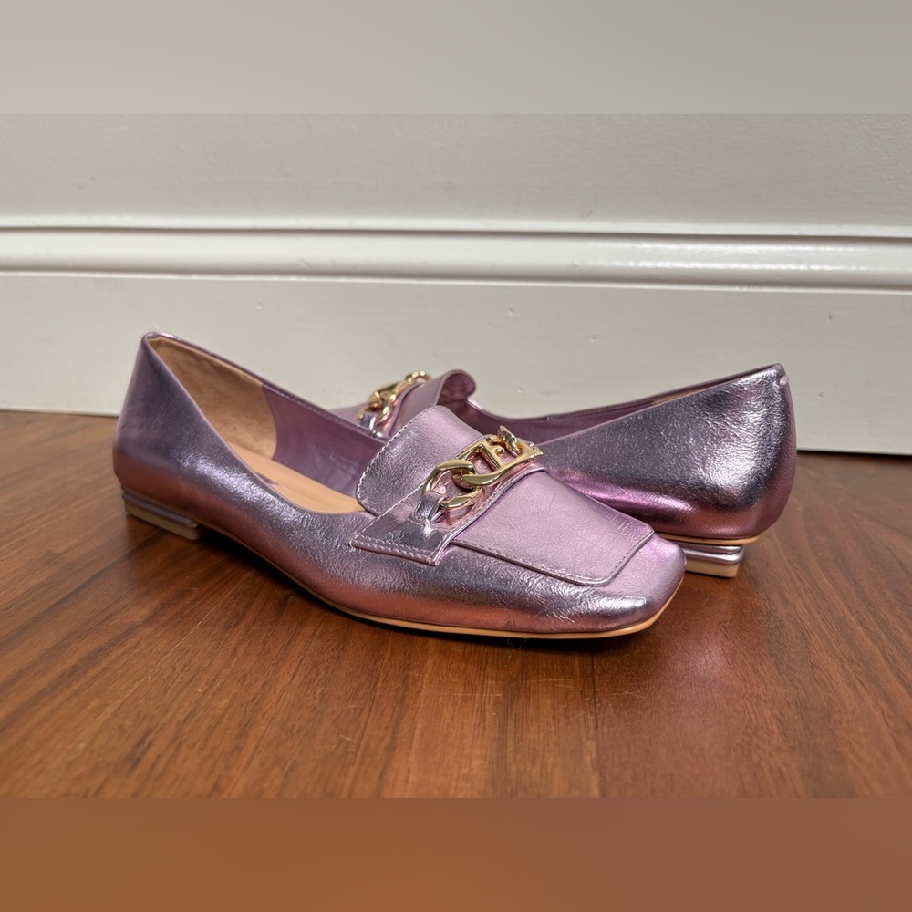 Franco Sarto Metallic Pink Loafers